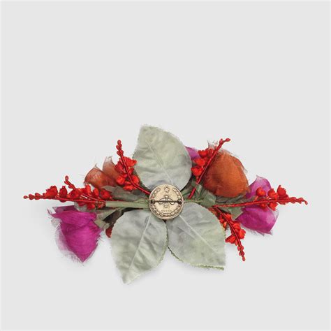 gucci flower pin|gucci ribbon brooch for sale.